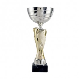 Trofeo copa cerámica dorado/plata
