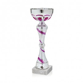 Trofeo copa bicolor plata/rosa