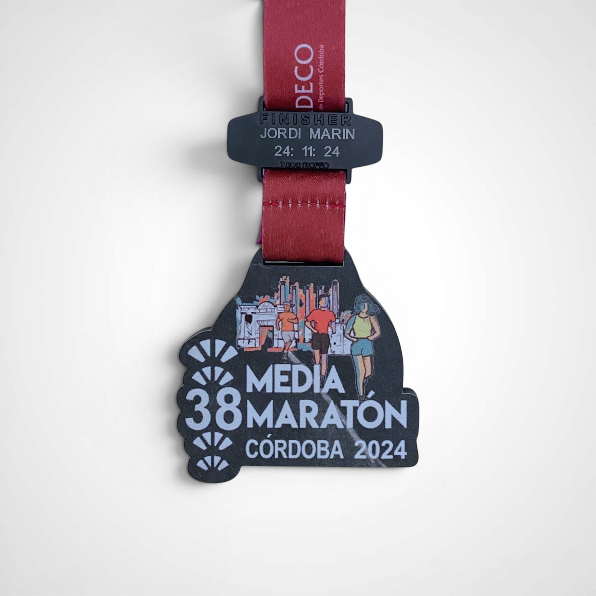 Medalla running madera 090