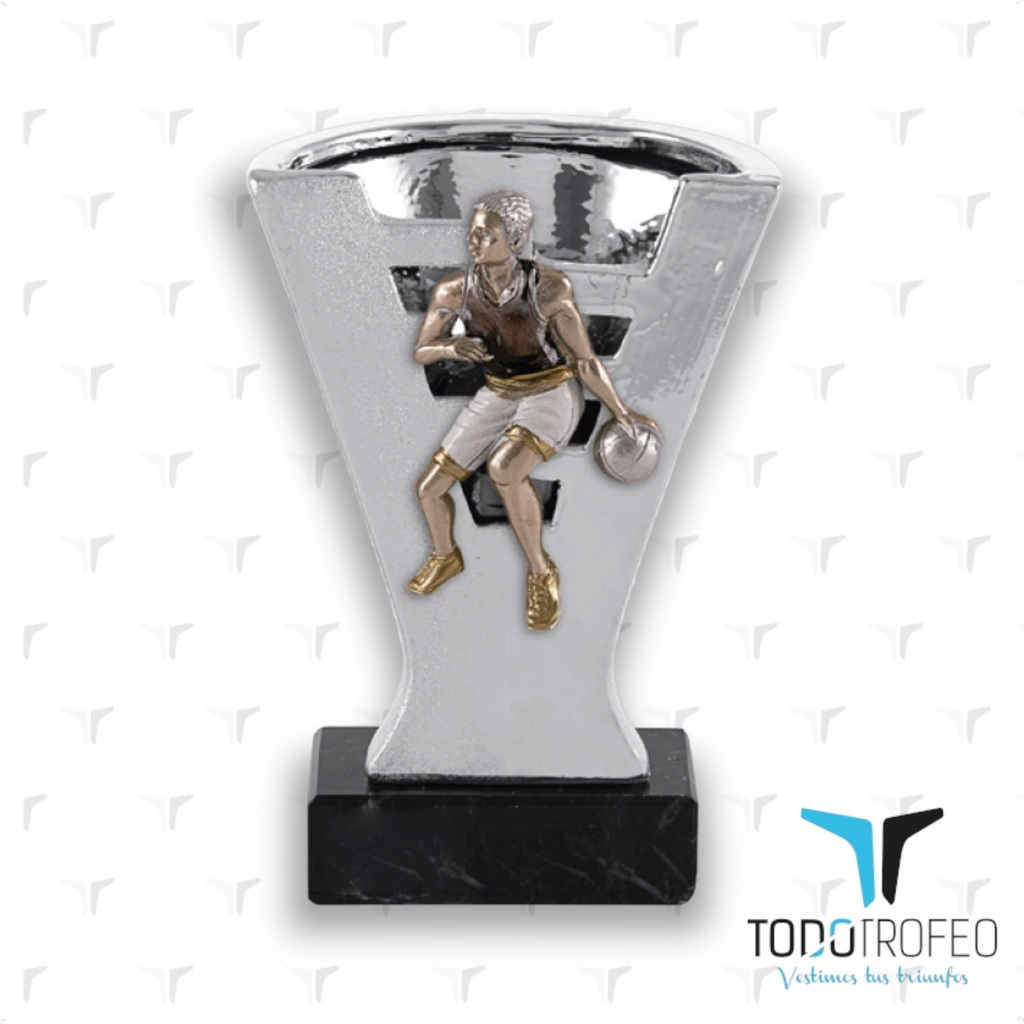 Trofeo cerámica 15139/2 alt. 20cm baloncesto