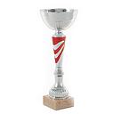 Trofeo plateado/rojo 20058