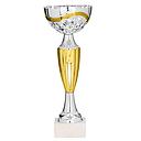 Trofeo portadiscos 18062/3 alt.23cm plata/amarillo