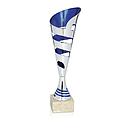 Trofeo cónico bicolor plata/azul 20070