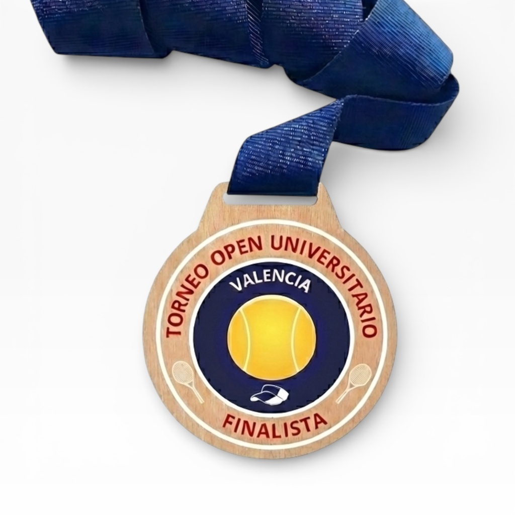 Medalla de madera S13A impresa a todo color