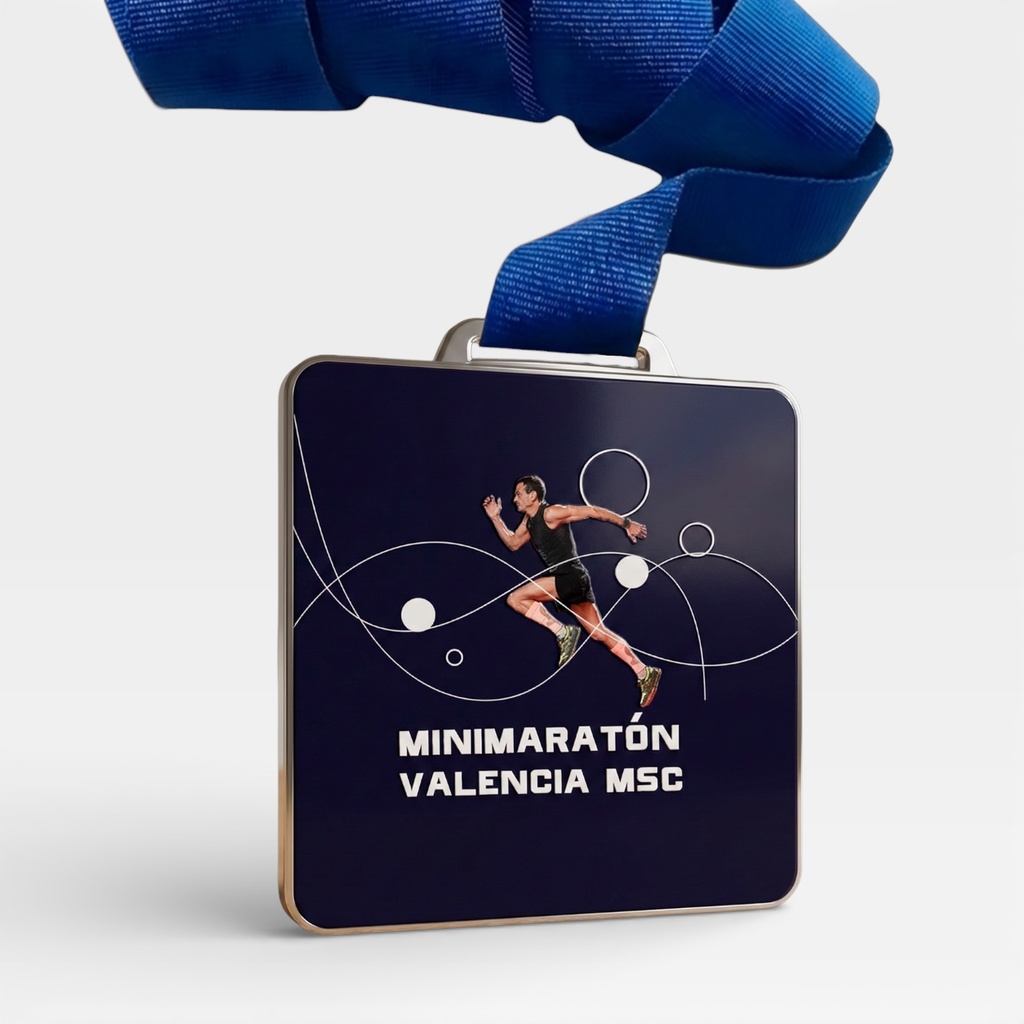 Medalla cuadrada S08B impresión a color