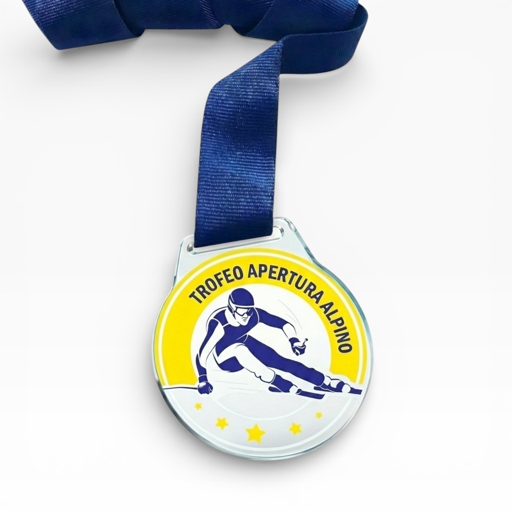 Medalla de metacrilato Serie 26B impresa a todo color 