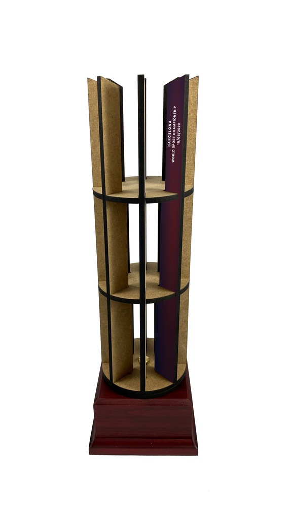Trofeo de madera de 5 mm impreso c/peana de madera TW101 (copia)
