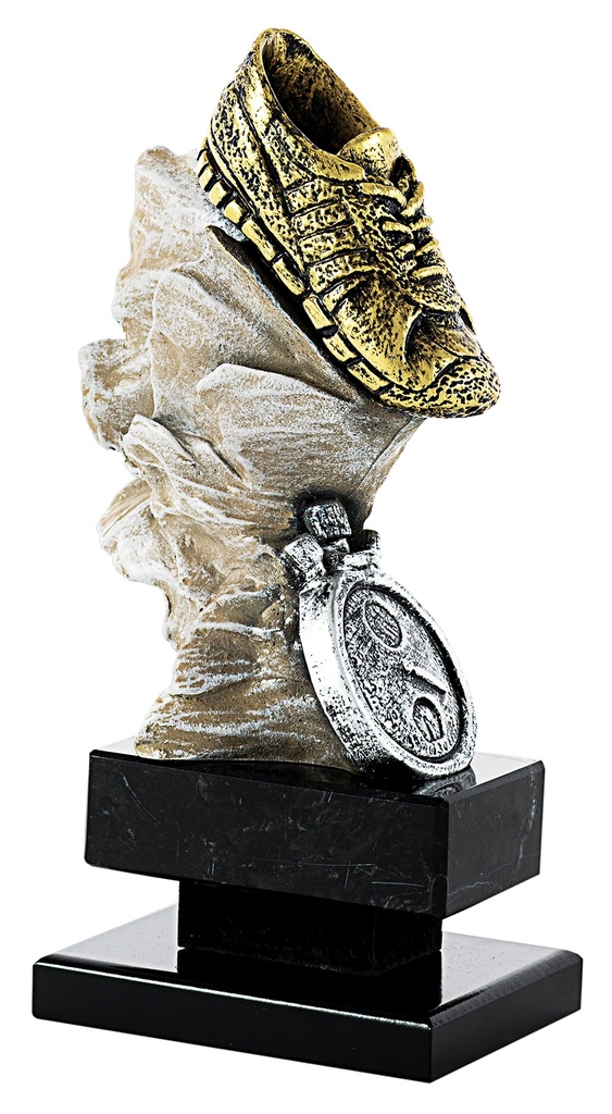 Trofeo atletismo zapatilla y cronómetro en 3 alturas. Ref. 24151