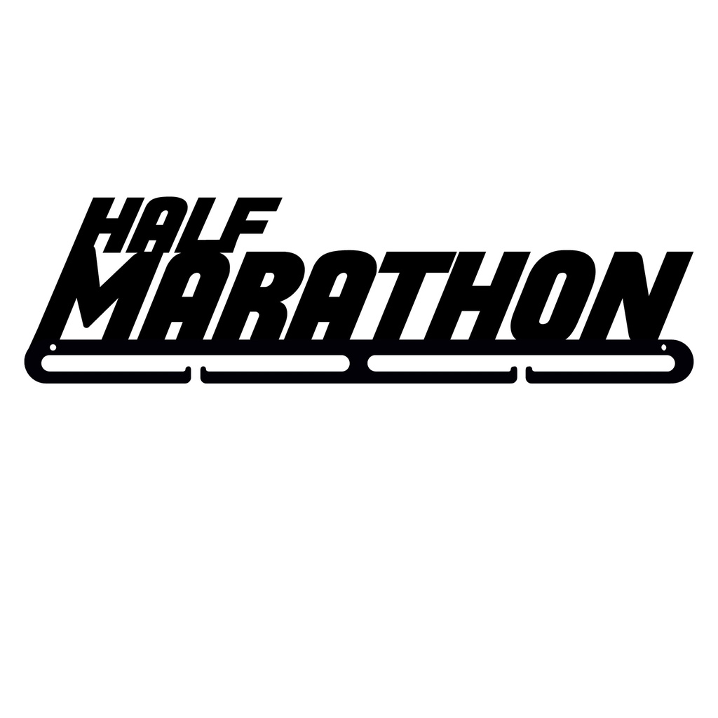 Medallero metal letras Half Marathon de 400mm