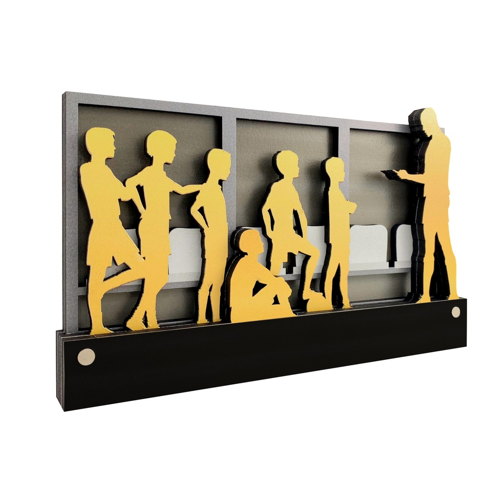 Trofeo de Fútbol de 14x23cm en madera. Ref. 26091