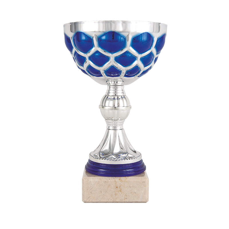Copa hexágono azul