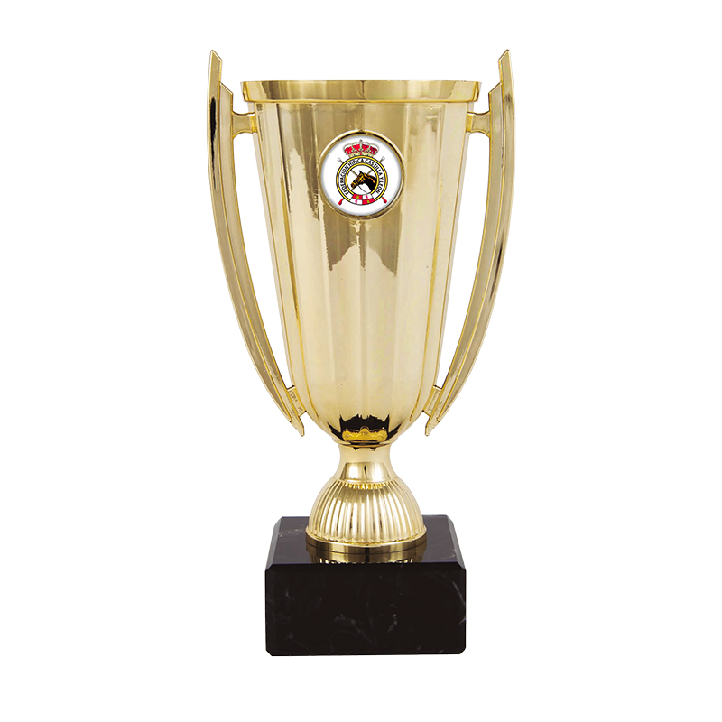 Copa dorada con asas altas, 3 alturas Ref. 26062