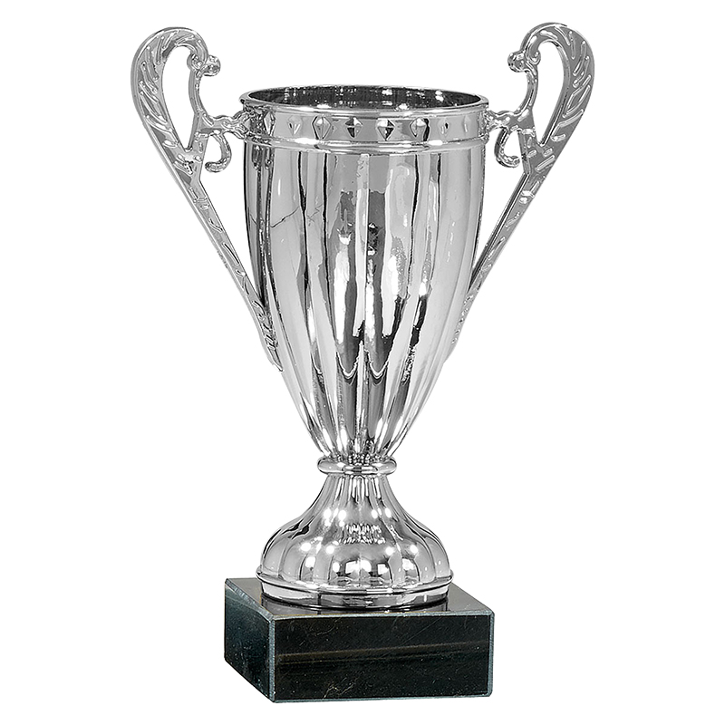 Copa plateada con asas fantasía