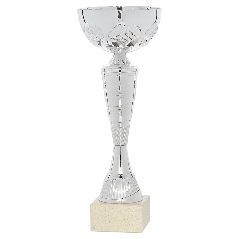 Trofeo copa plata con peana de marmol