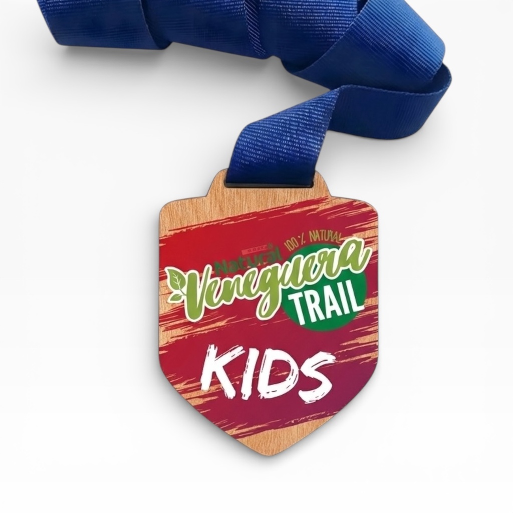 Medalla de madera S13E impresa a todo color