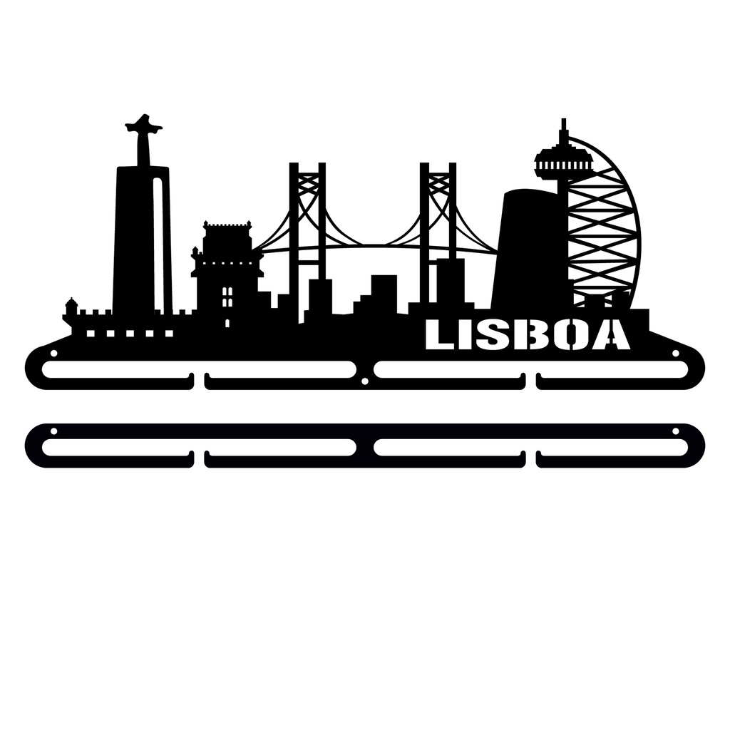 Medallero metal Lisboa de 400mm con extensión