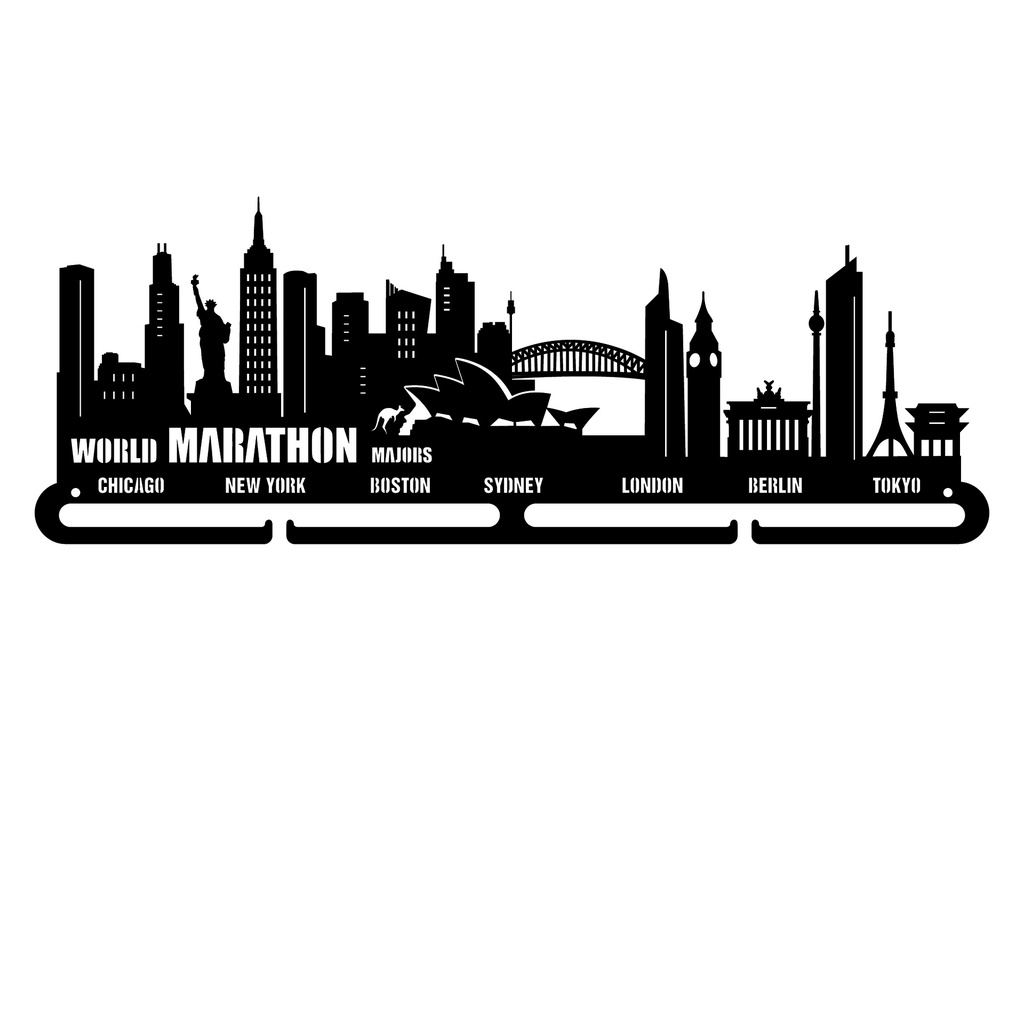 Medallero metal World Marathon Majors de 400mm