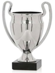 Trofeo Económico plateado con asas en 1 altura. Ref. 26043