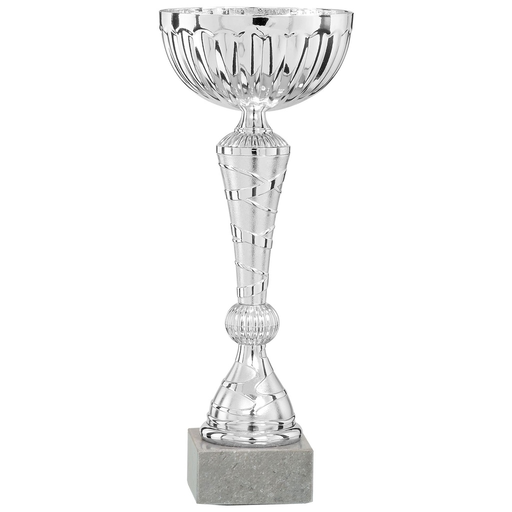 Copa plateada con peana destacada, 3 alturas Ref. 26053