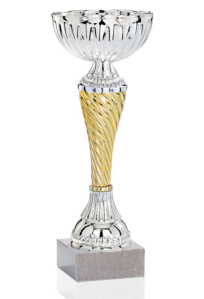 Trofeo Económico bicolor oro y plata de 4 alturas. Ref.  61-142