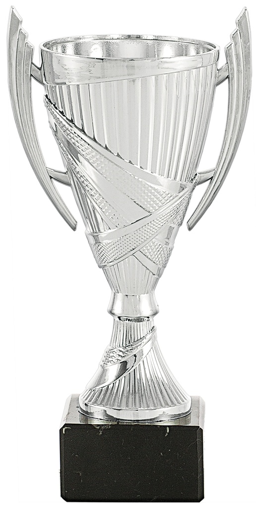 Copa plateada con asas ornamentales, 3 alturas Ref. 26063