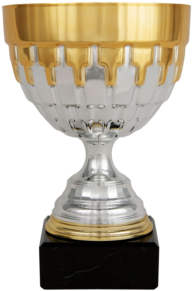 Trofeo Clásico oro y plata con peana de mármol Ref. 26017