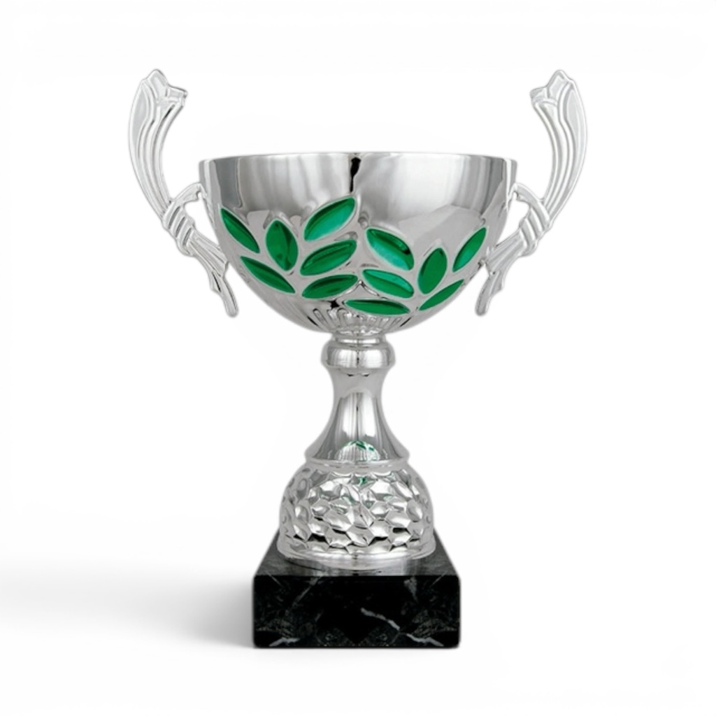 Copa plateada con asas altas, 3 alturas Ref. 26021