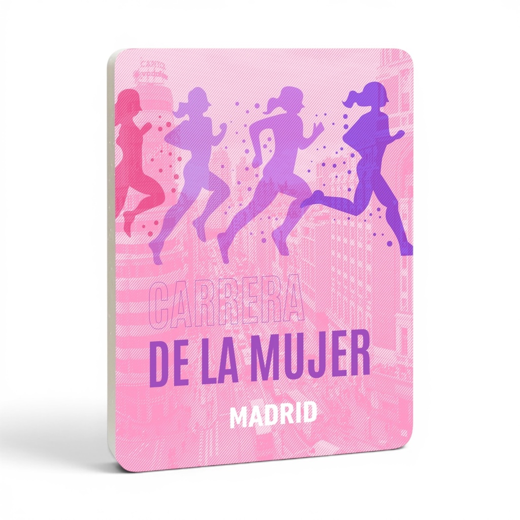Trofeo impreso en 3D rectangular en 3 alturas. Impreso a color. Ref. TP12