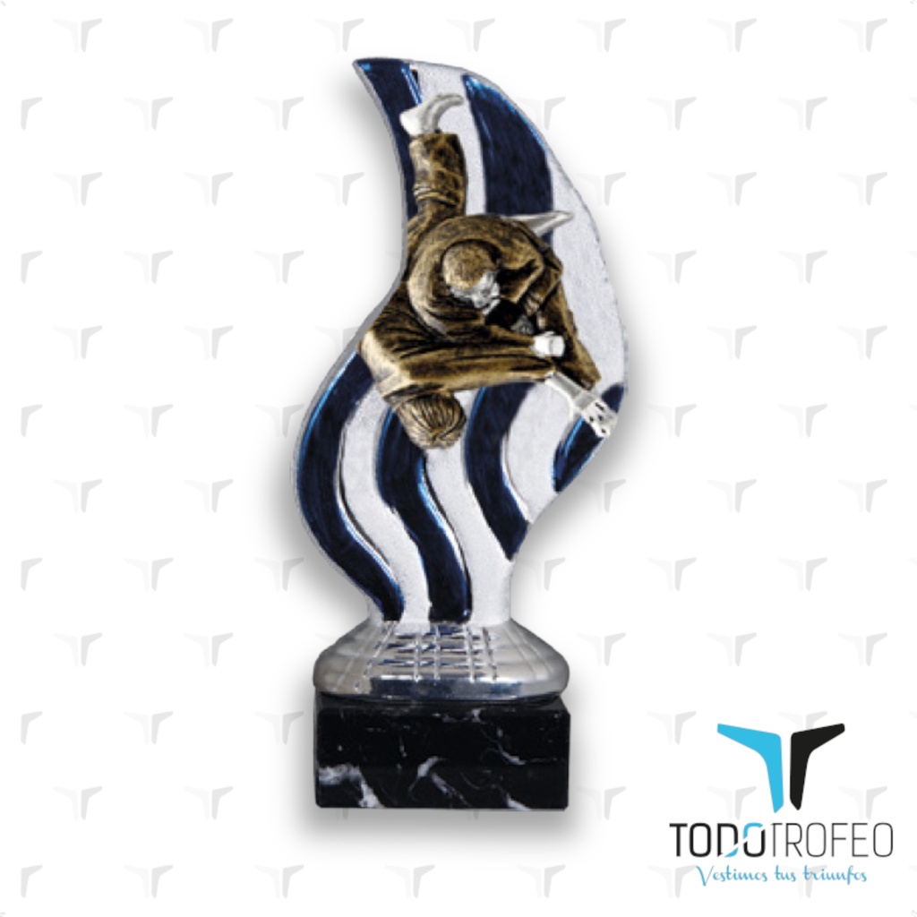 Cerámica alt.30cm Azul y Blanco Artes Marciales