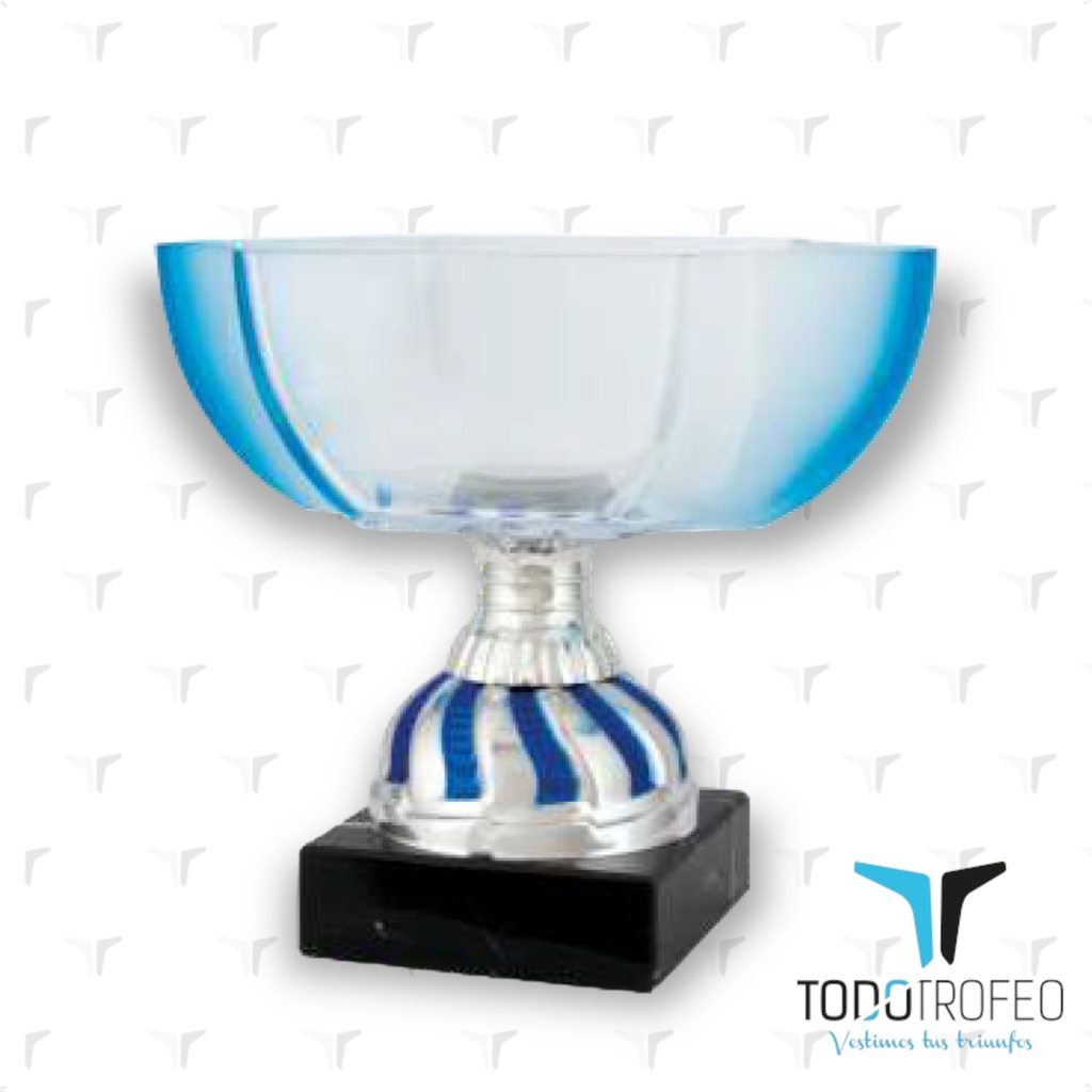 Cristal 12078/2 alt.22cm pl/azul