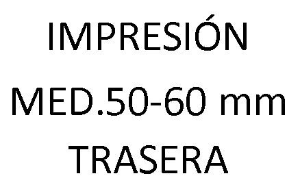 Impresión med. 50 -60mm trasera