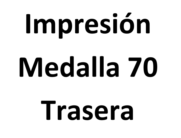 Impresión med. 70mm parte trasera 