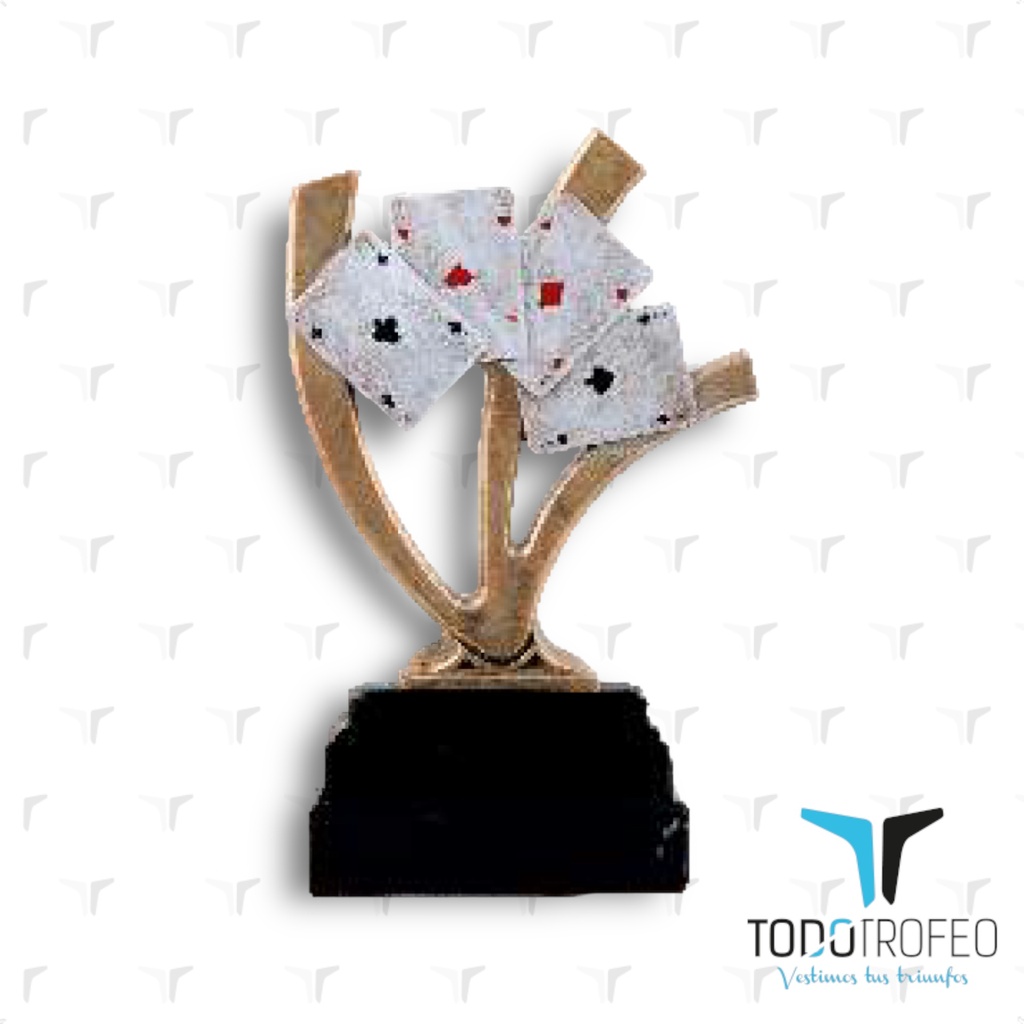 Resina 12295/3 alt.21cm cartas poker