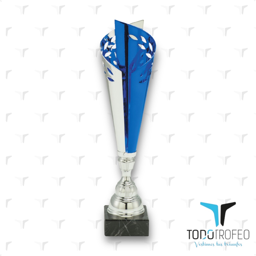 Trofeo 15003/1 alt.48cm plata/azul