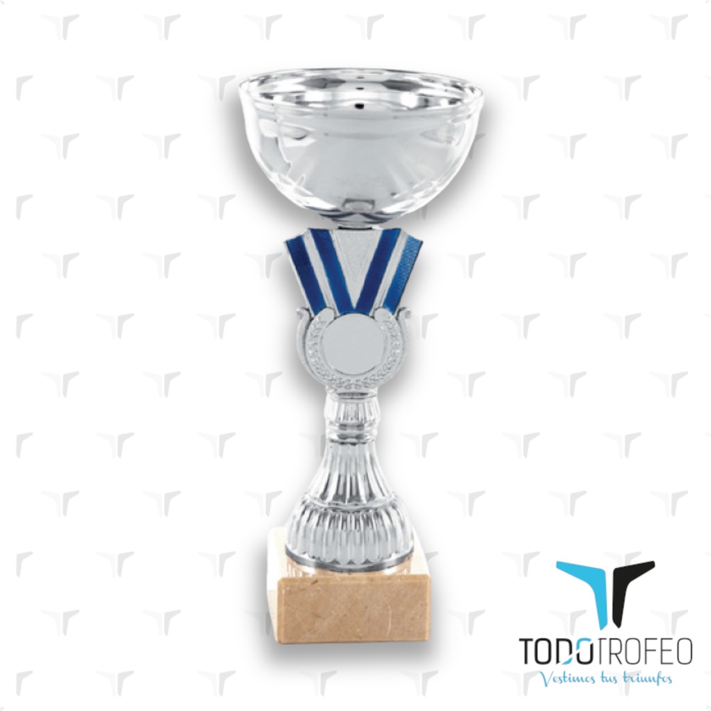 Trofeo 15083/2 alt.21cm azul/plata
