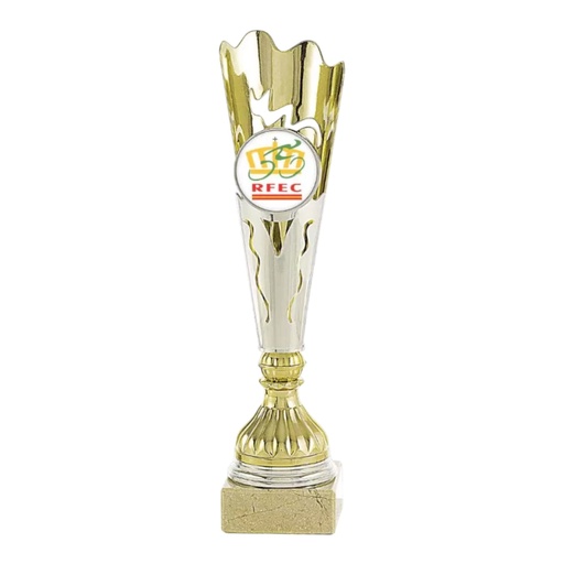 Trofeo portadiscos oro/plata