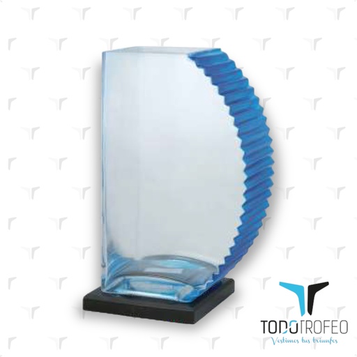 [C12081.2] Cristal 12081/2 alt.21cm curvo c/ondas