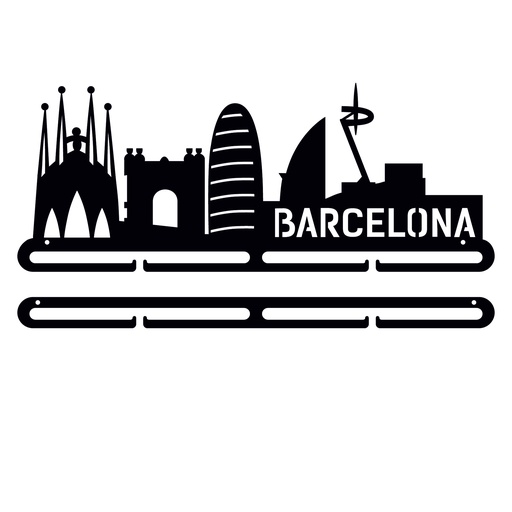 [MDL.025-2] Medallero metal Barcelona de 400m con extensión