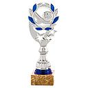 Trofeo 23157 figura fútbol plata y azul