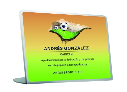 Trofeo forja TF09C rectangular impreso a color