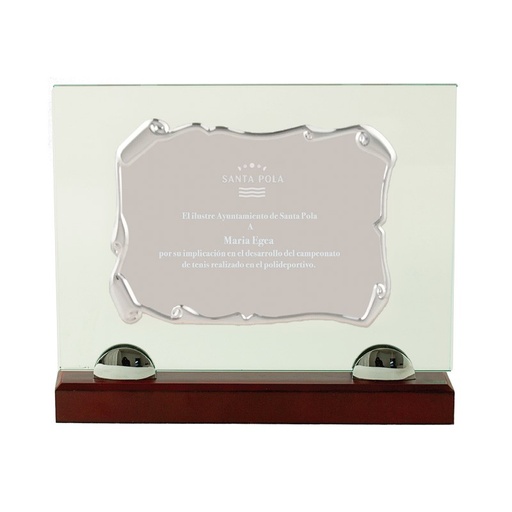 Placa Petra cristal y aluminio 