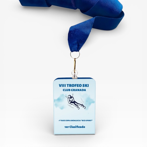 [S04A.70.E20] Medalla de cristal rectangular S04A