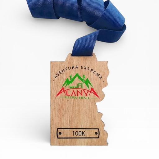 Medalla de madera S13B impresa a color