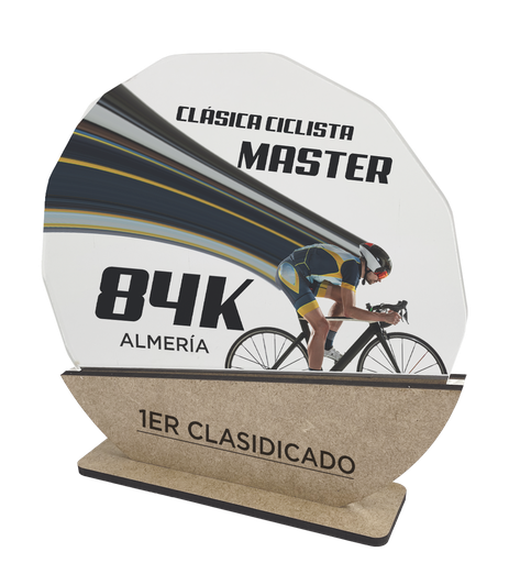 Trofeo TWM08 de madera impreso a todo color