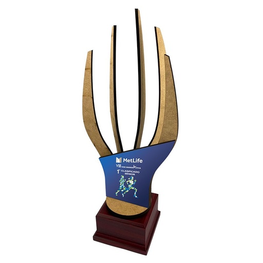 Trofeo de madera de 5 mm impreso c/peana de madera TW102 (copia)