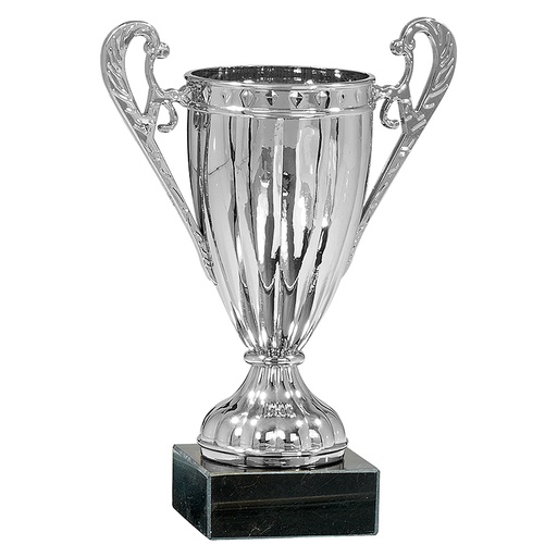 Copa plateada con asas fantasía
