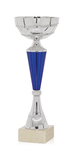 Trofeo copa bicolor Azul plata