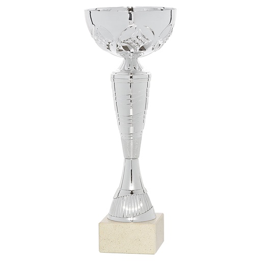 Trofeo copa plata con peana de marmol