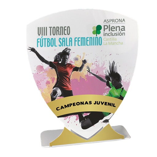 Trofeo forja TF11 rectangular impreso a color