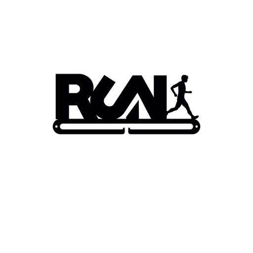 [MDL.045-1] Medallero metal RUN de 250mm